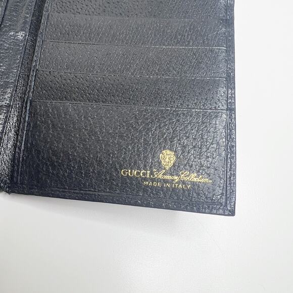 GUCCI Vintage Navy Supreme Web Ophidia Trifold Long Wallet Monogram FLAW 4 x 7.5 - Picture 6 of 12